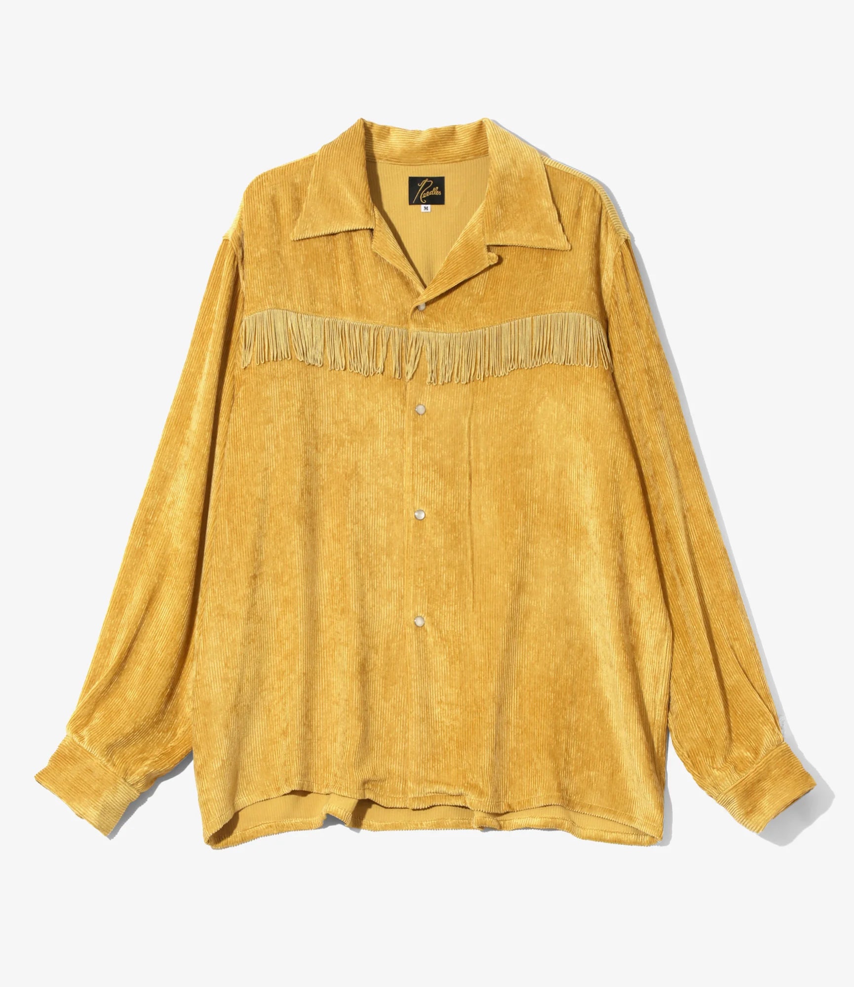 Needles / Fringe Open Collar Shirt-Rayon Corduroy