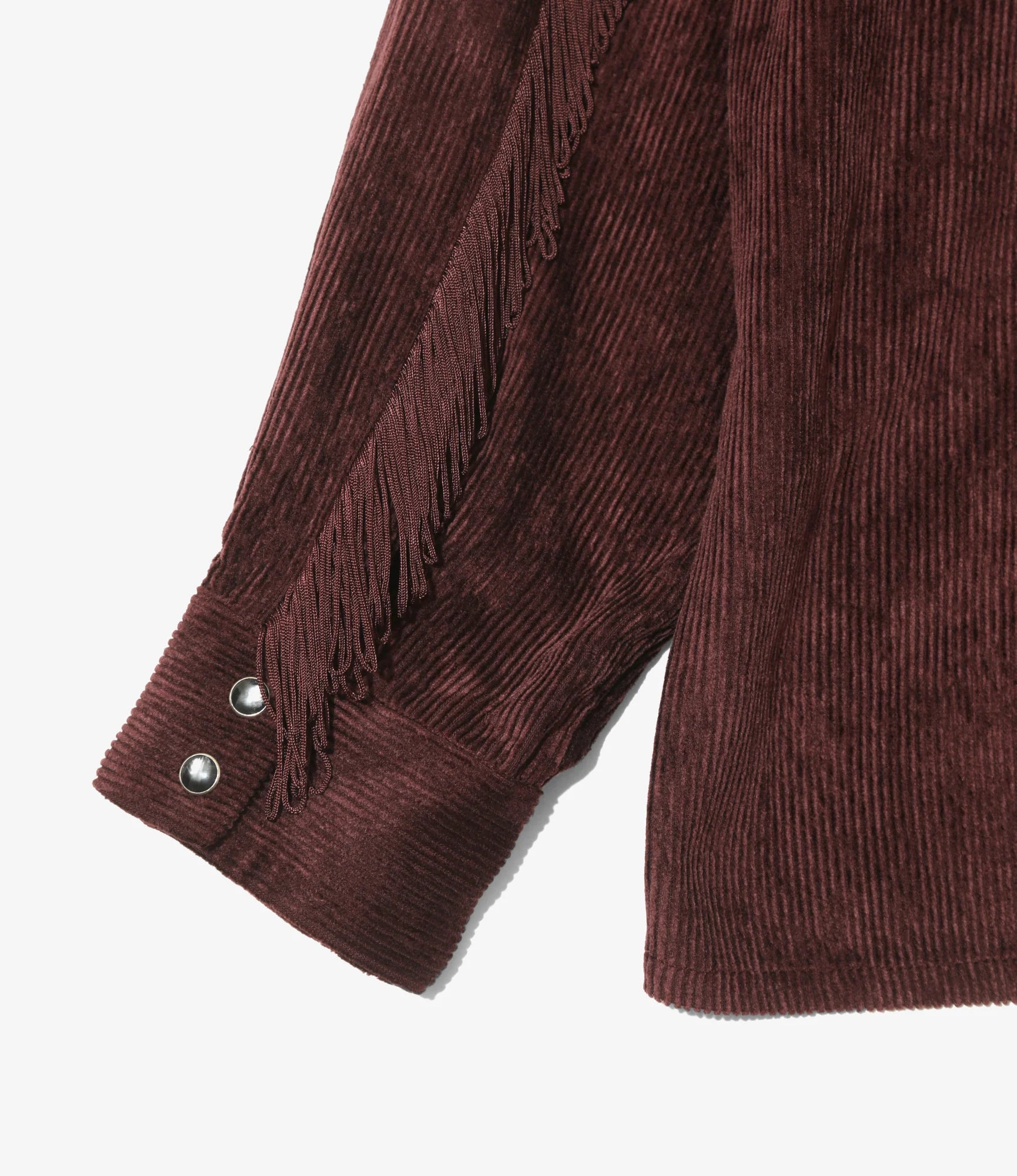Needles / Fringe Open Collar Shirt-Rayon Corduroy