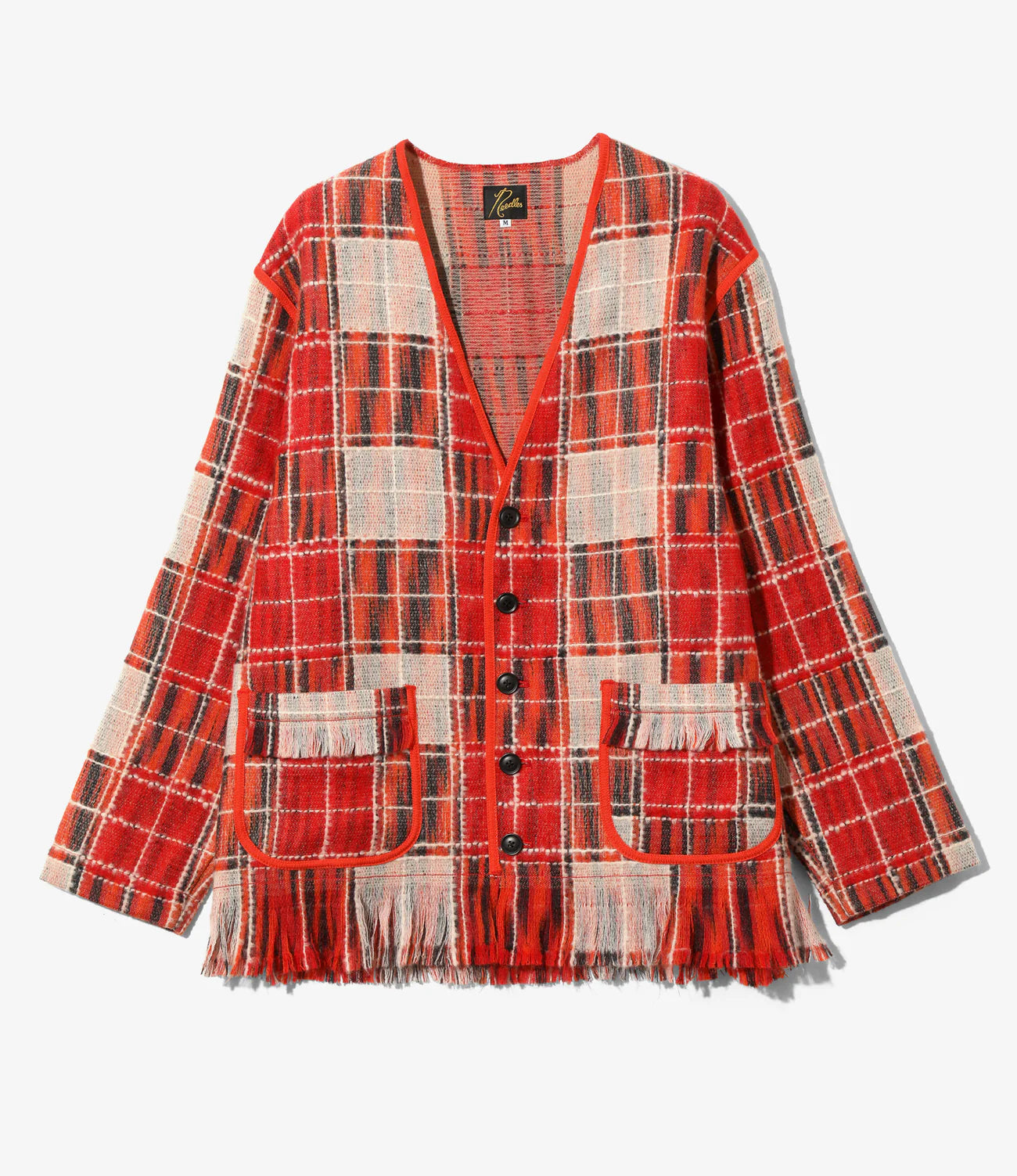 Needles / Fringe Cardigan-Wool Plaid