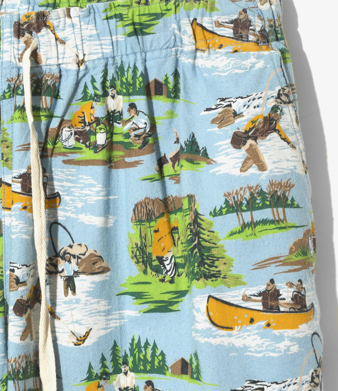 South2west8 / String Cuff Balloon Pant-Flannel Print