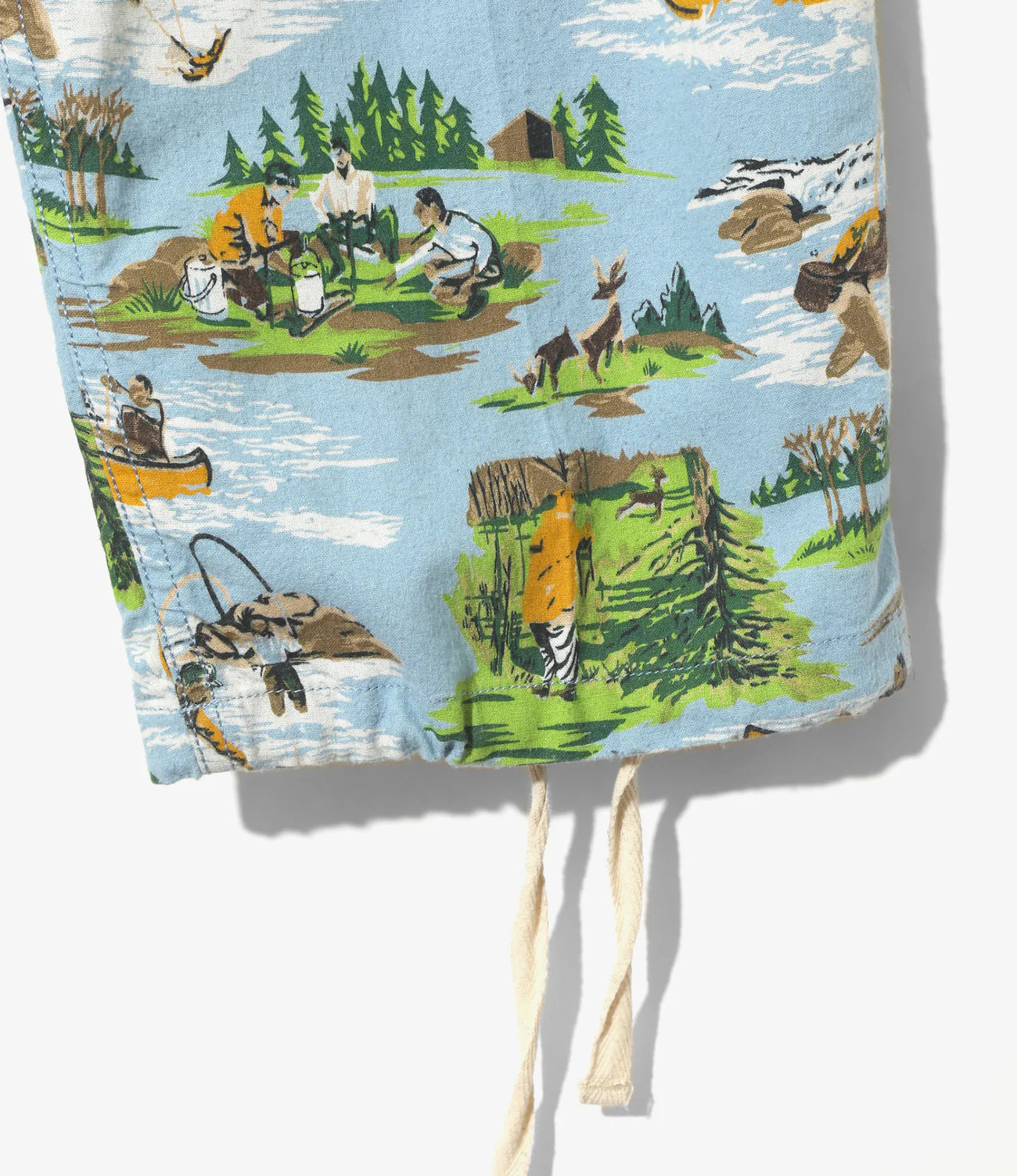 South2west8 / String Cuff Balloon Pant-Flannel Print