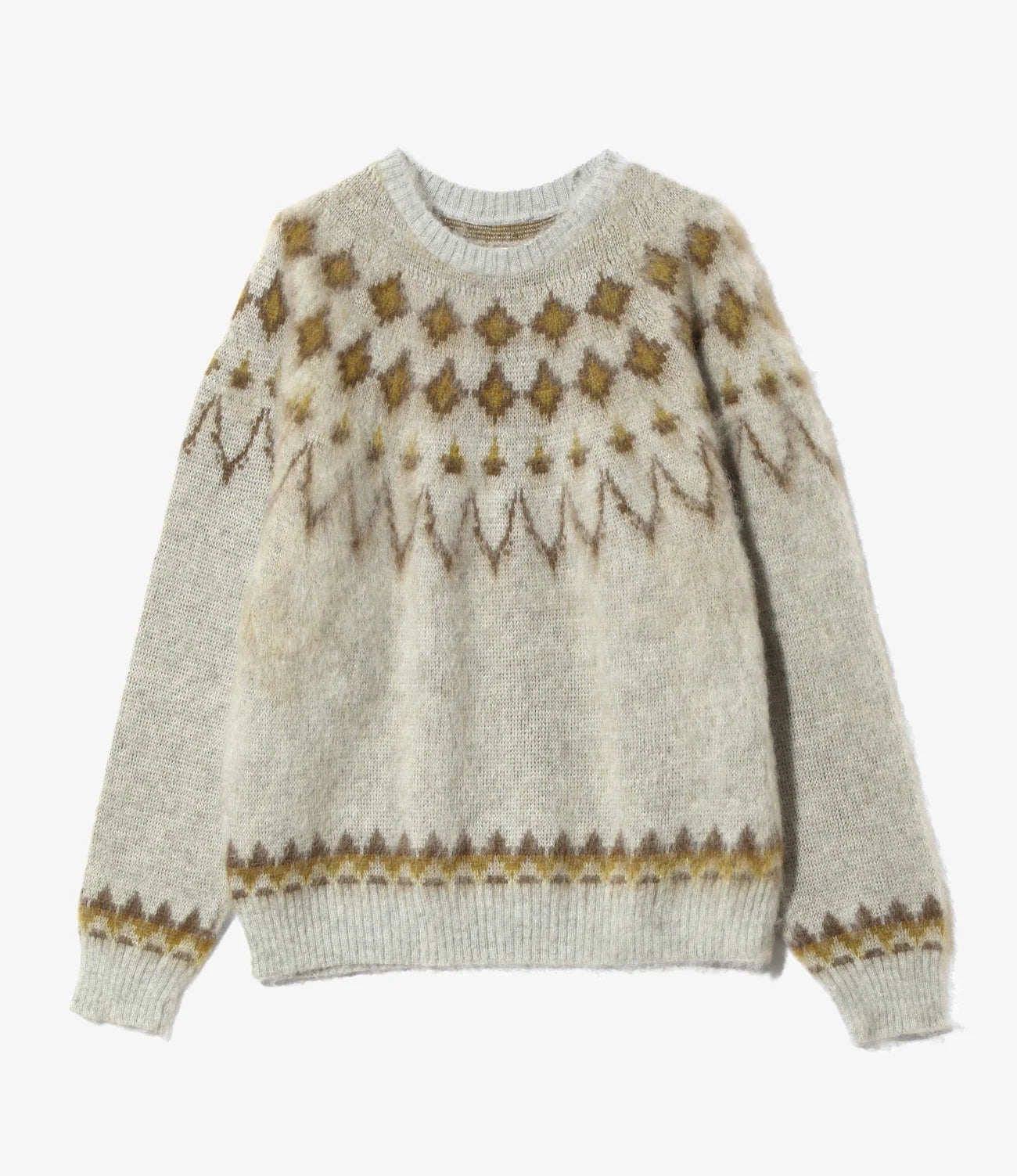 South2west8 / Mohair Crew Neck Sweater - Nordic Skull