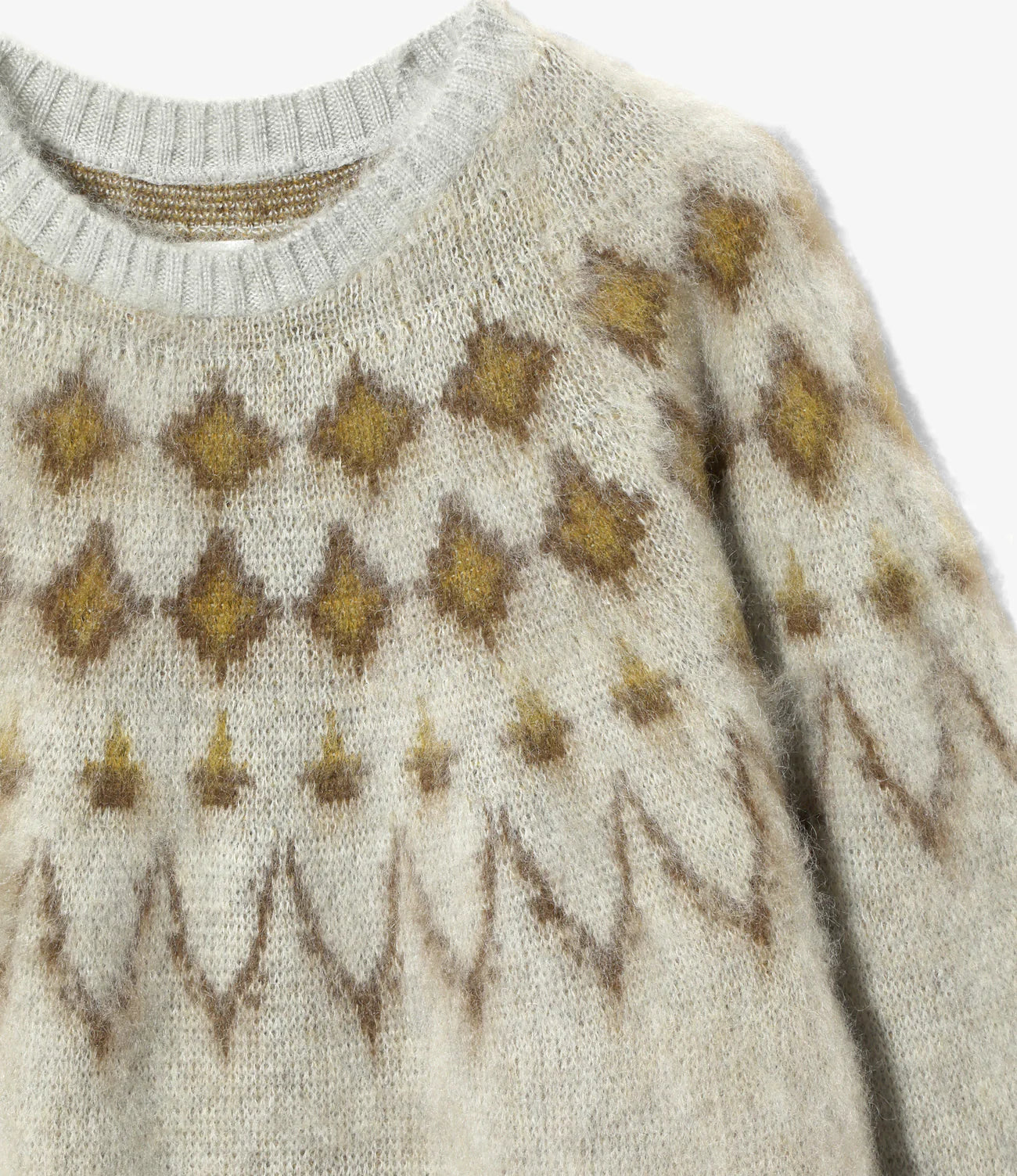 South2west8 / Mohair Crew Neck Sweater - Nordic Skull