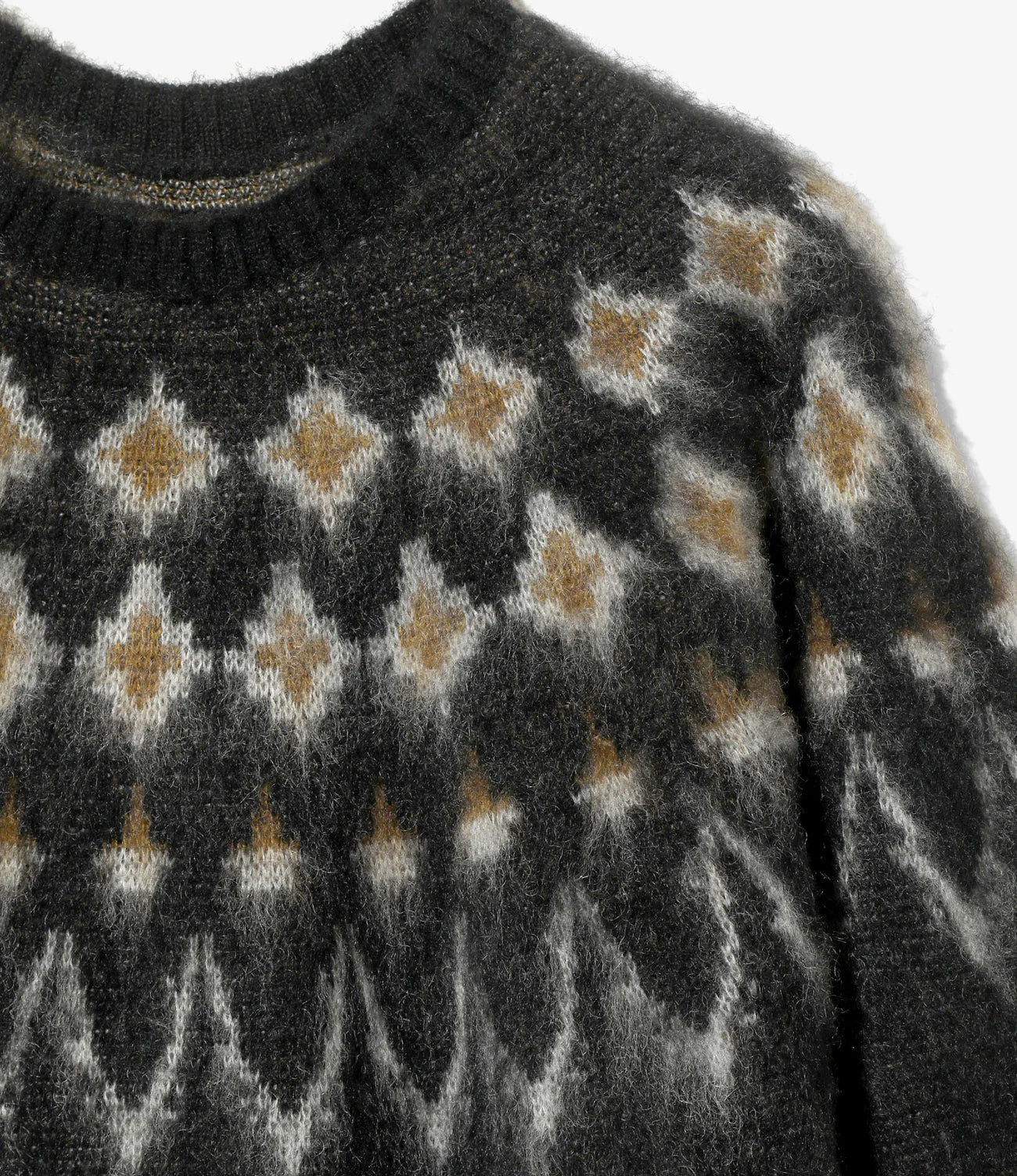 South2west8 / Mohair Crew Neck Sweater - Nordic Skull