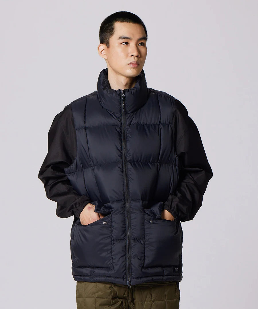 TAION / MOUNTAIN HI-NECK VOLUME DOWN VEST<PACKABLE OUTER>