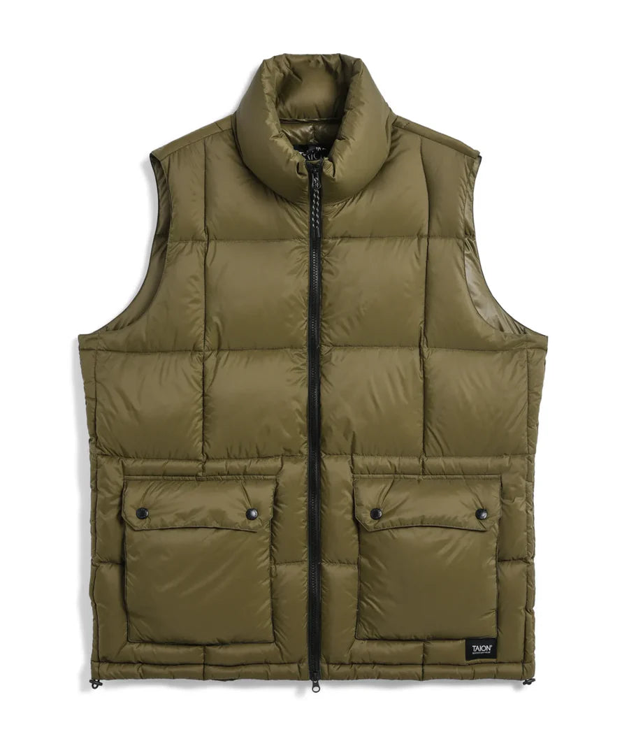 TAION / MOUNTAIN HI-NECK VOLUME DOWN VEST<PACKABLE OUTER>