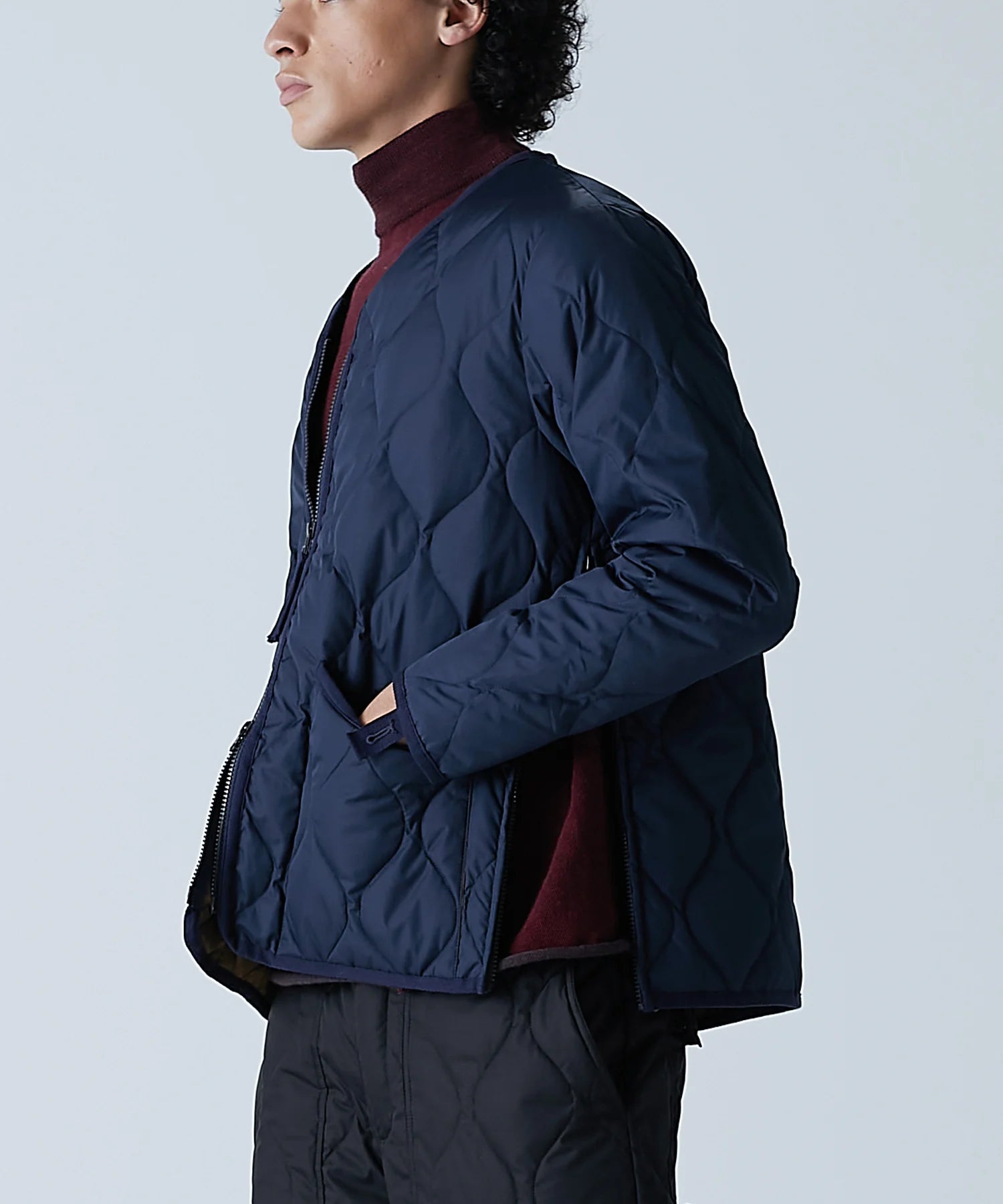 TAION / MILITARY W-ZIP V NECK DOWN JKT 【UNISEX】