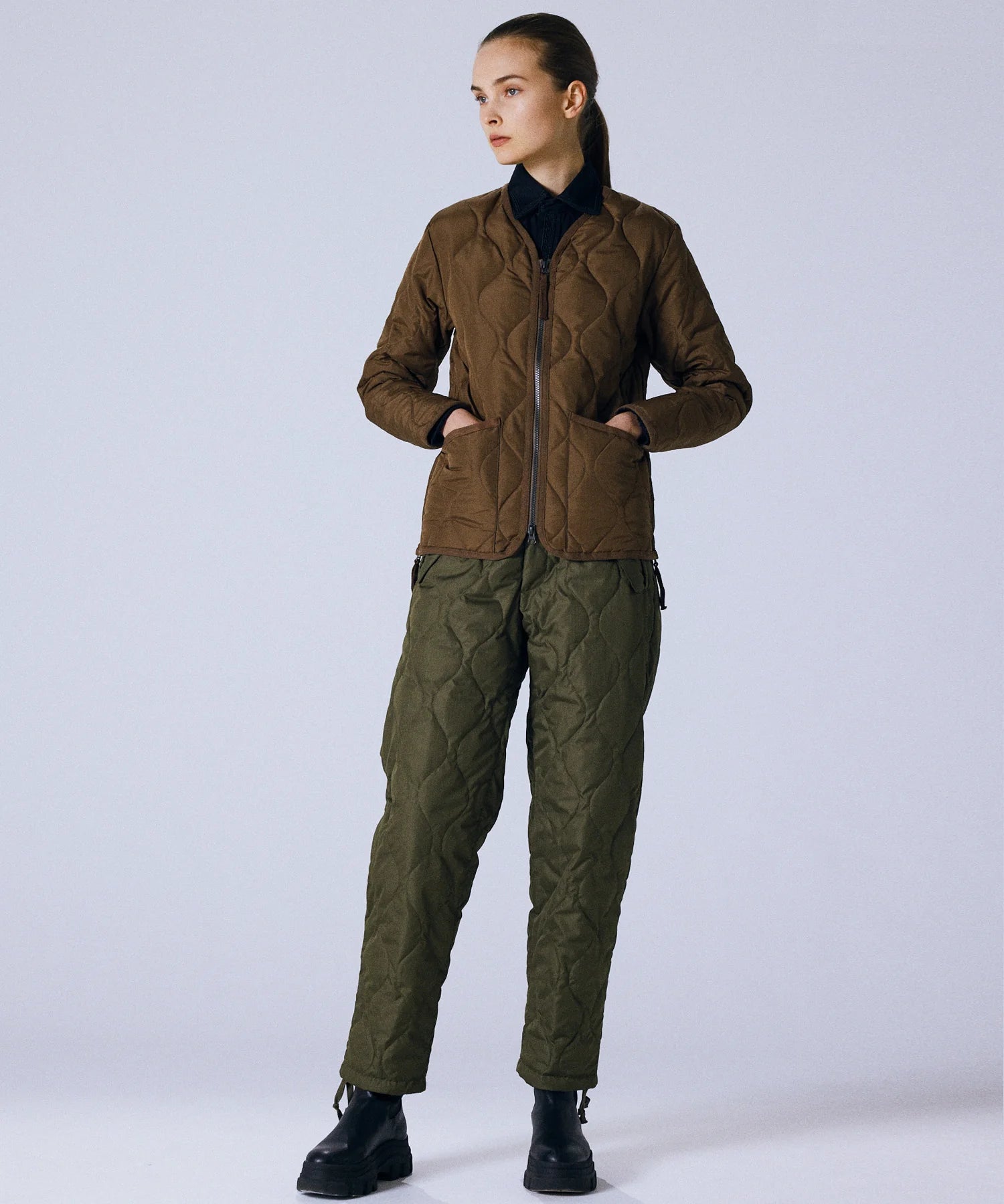 TAION / MILITARY W-ZIP V NECK DOWN JKT 【UNISEX】