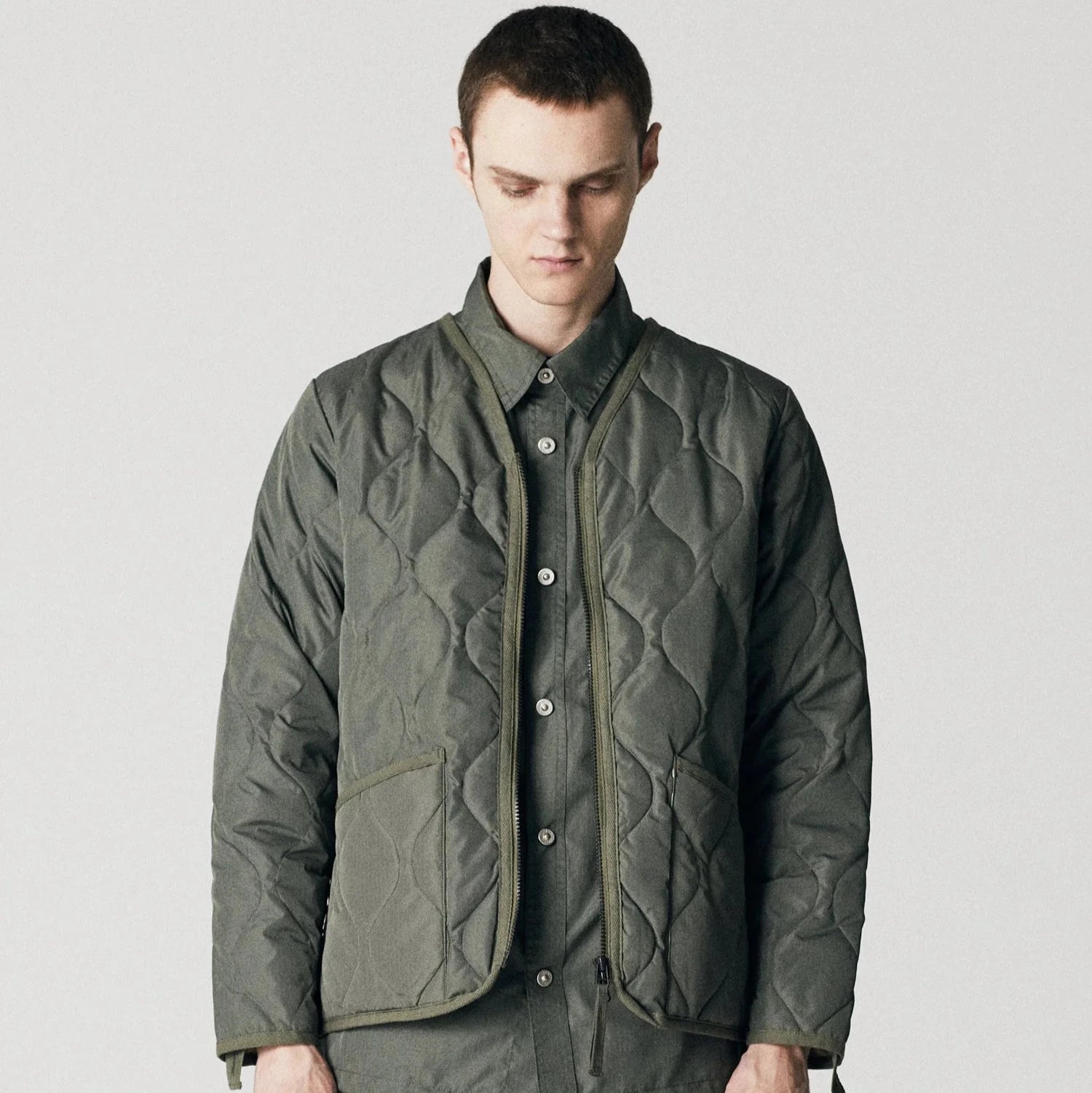 TAION / MILITARY W-ZIP V NECK DOWN JKT 【UNISEX】