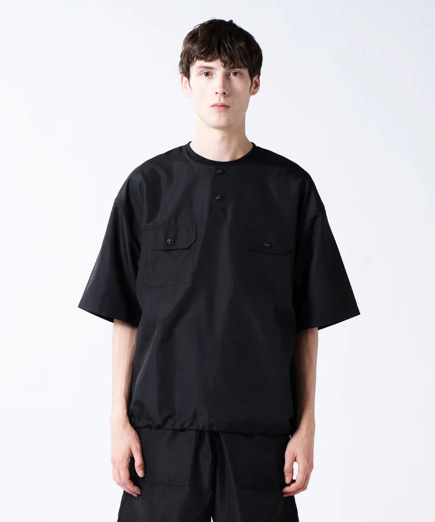 TAION / 【UNISEX】ノンダウン ミリタリー ヘンリーネック ハーフスリーブカットソー