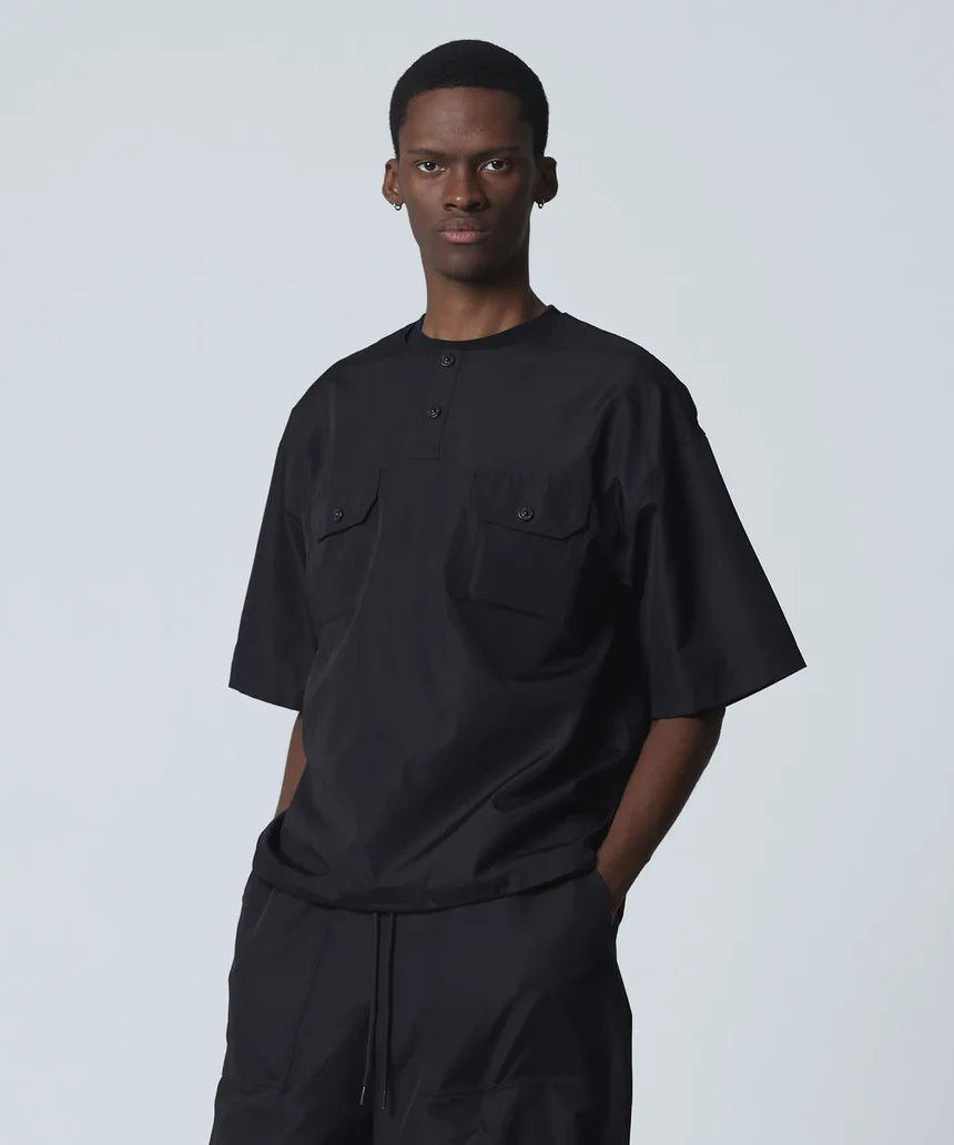 TAION / 【UNISEX】ノンダウン ミリタリー ヘンリーネック ハーフスリーブカットソー