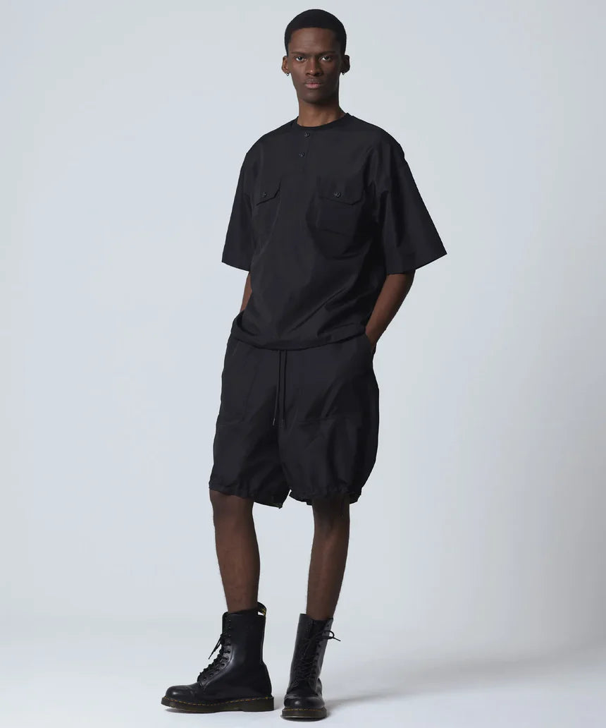 TAION / 【UNISEX】ノンダウン ミリタリー ヘンリーネック ハーフスリーブカットソー