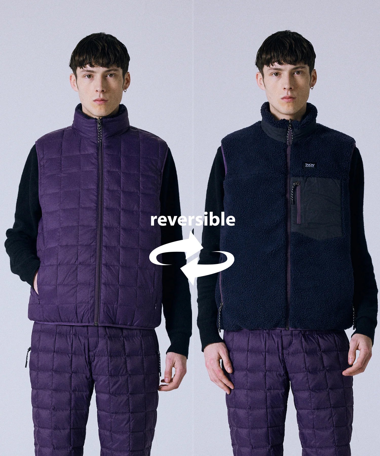 TAION / "DOWN x BOA" REVERSIBLE VEST
