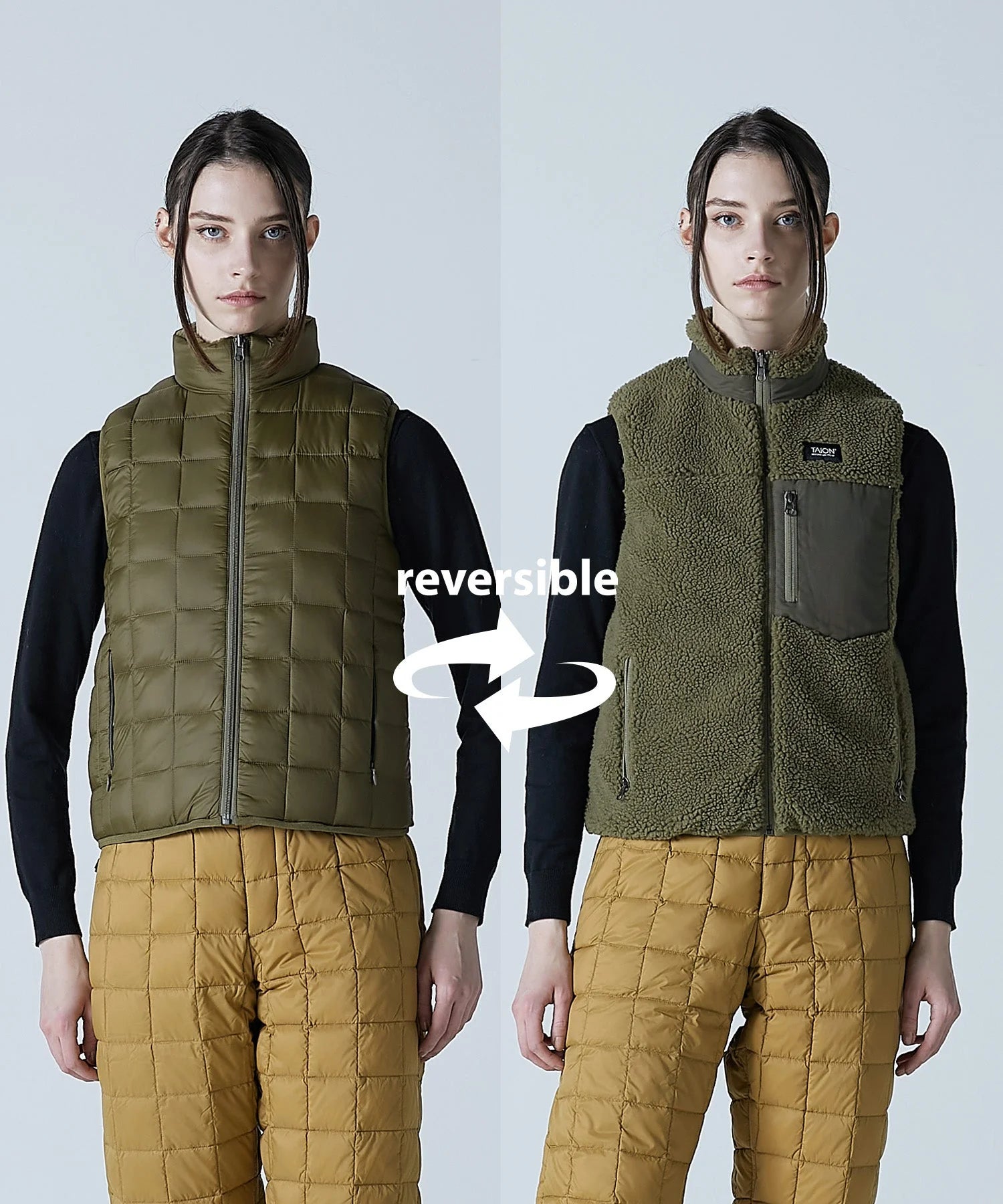 TAION / "DOWN x BOA" REVERSIBLE VEST