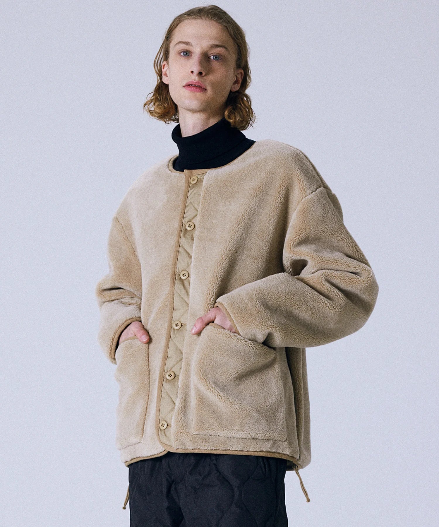 TAION / MILITARY REVERSIBLE "CREW NECK" DOWN JKT 【UNISEX】