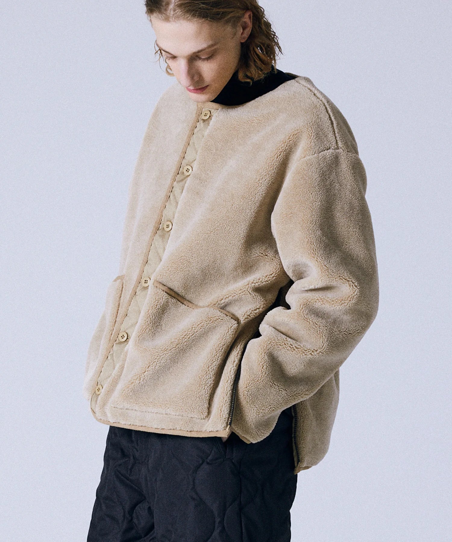TAION / MILITARY REVERSIBLE "CREW NECK" DOWN JKT 【UNISEX】