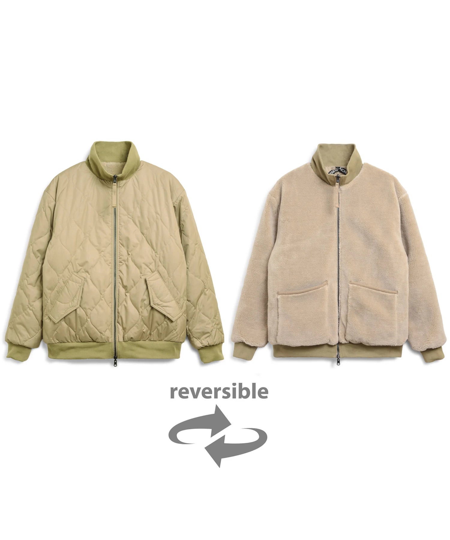 TAION / MILITARY REVERSIBLE "HI NECK" DOWN JKT 【UNISEX】