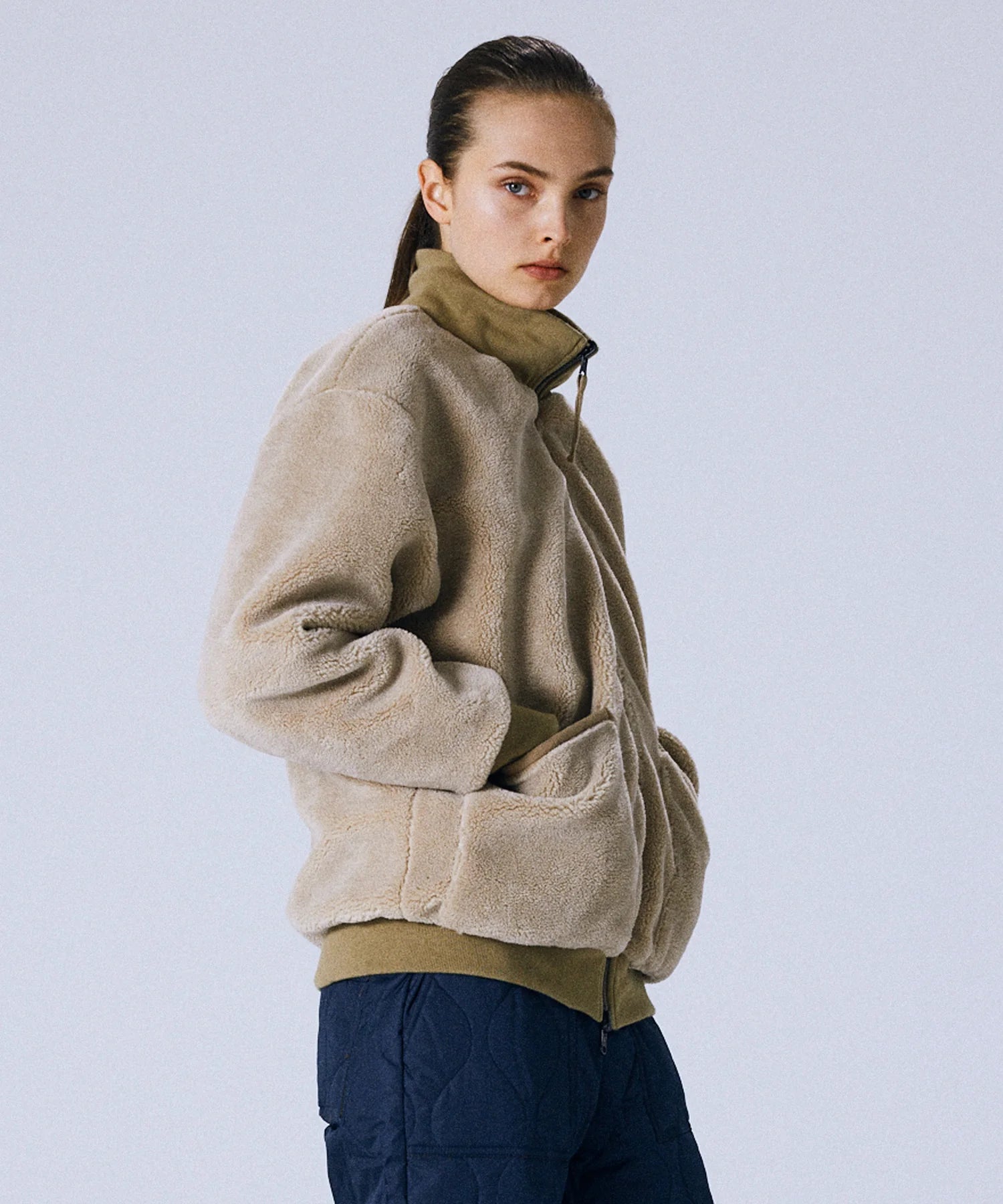 TAION / MILITARY REVERSIBLE "HI NECK" DOWN JKT 【UNISEX】