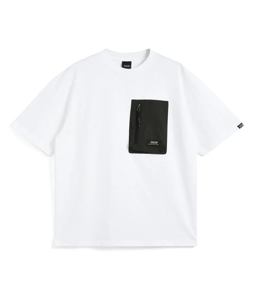 TAION / ノンダウン マウンテン クルーネックポケット Tシャツ