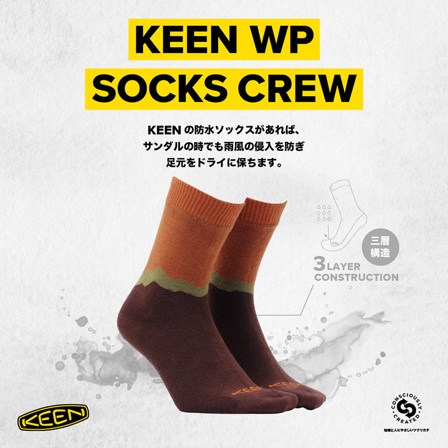 KEEN / KEEN WP SOCKS CREW KEEN Maple