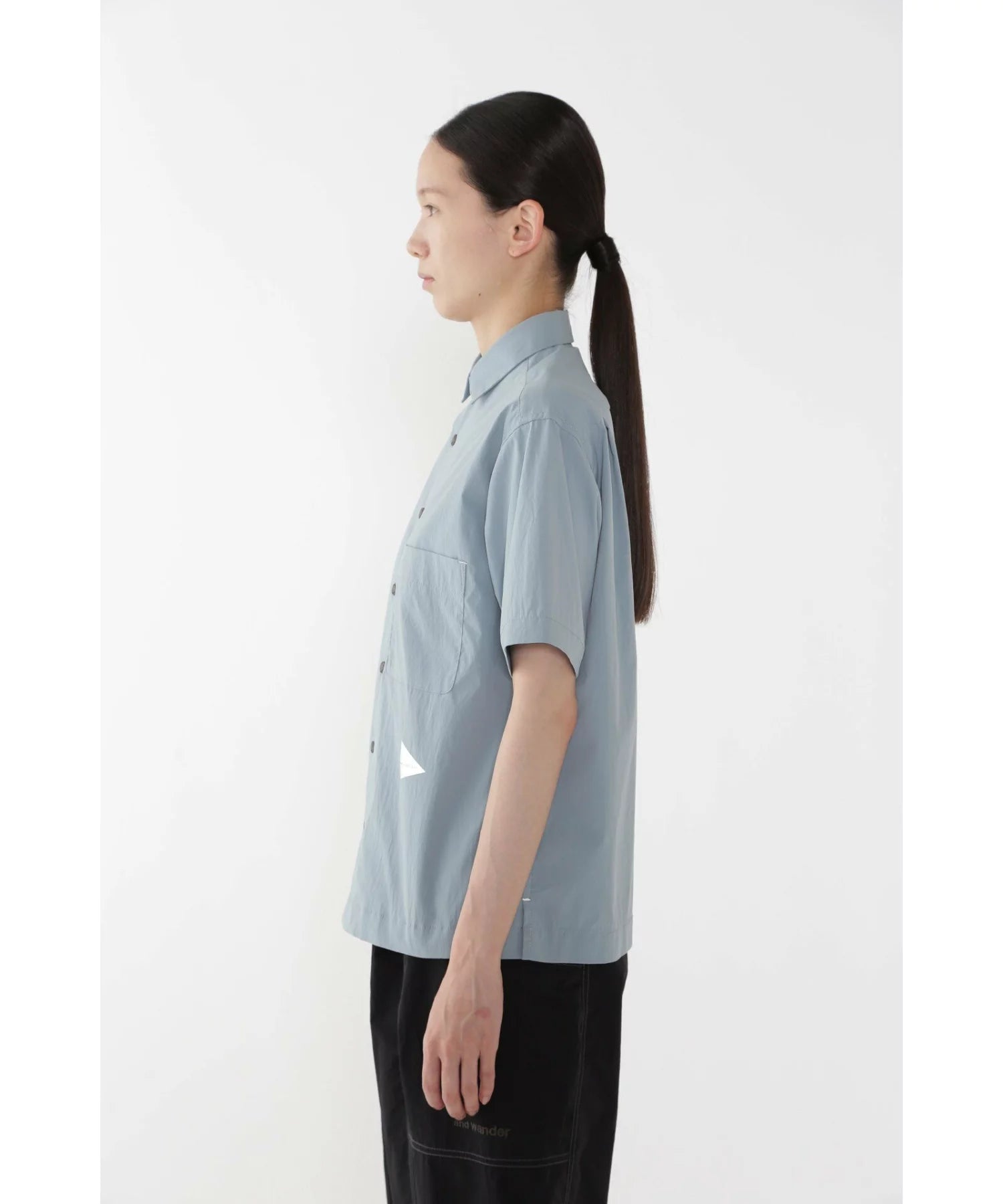 and wander / UV cut stretch SS shirt