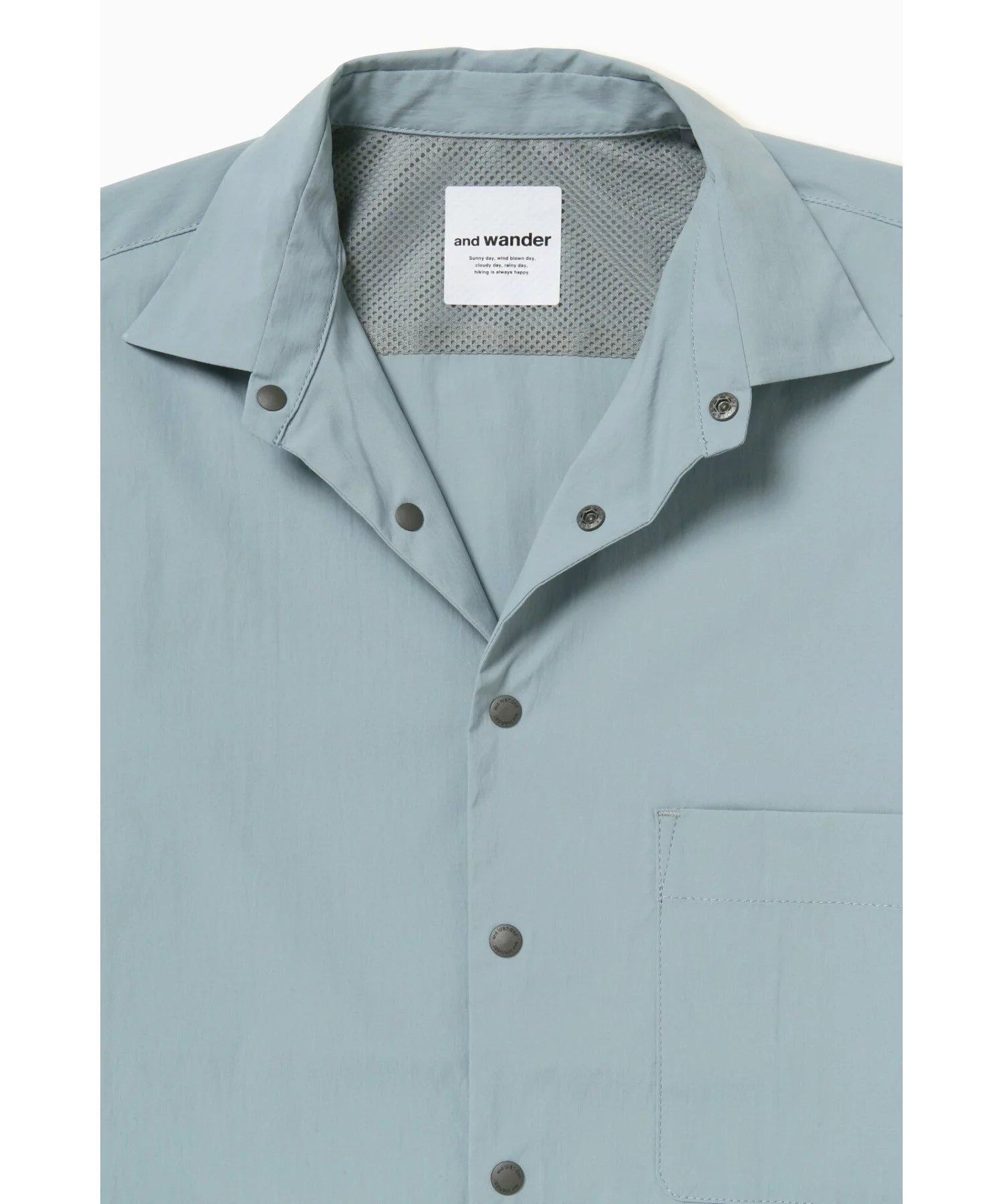 and wander / UV cut stretch SS shirt