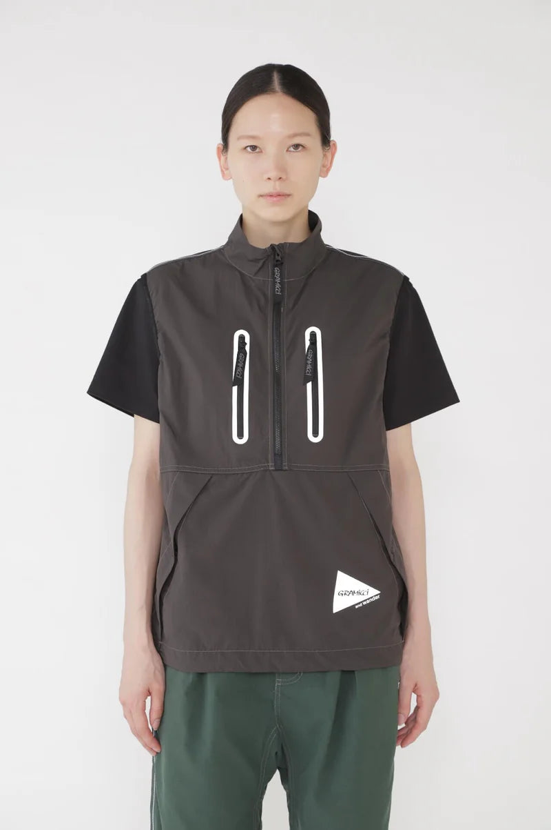 and wander / GRAMICCI × and wander brushed nylon vest