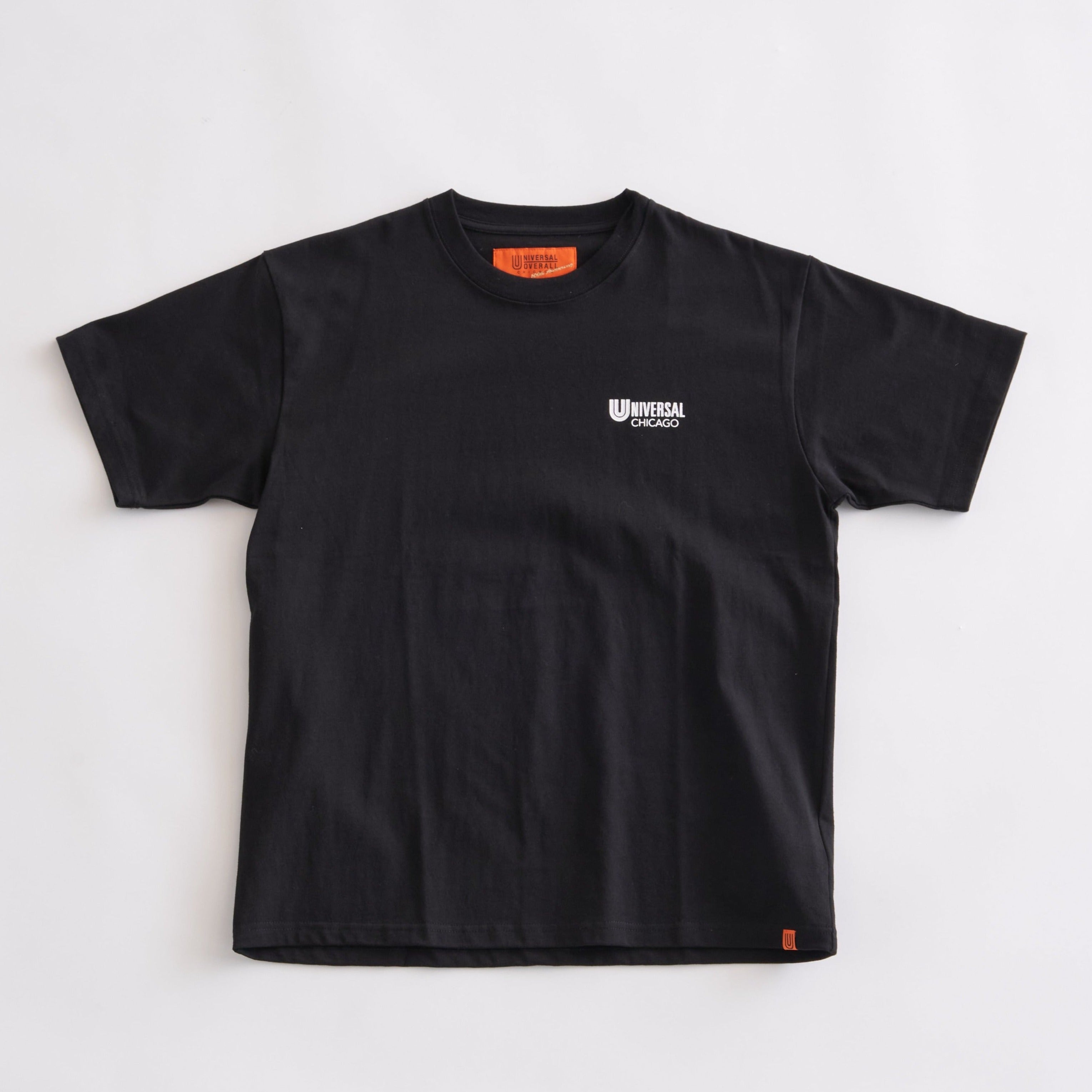 UNIVERSAL OVERALL  / VINTAGE TEXT LOGO TEE