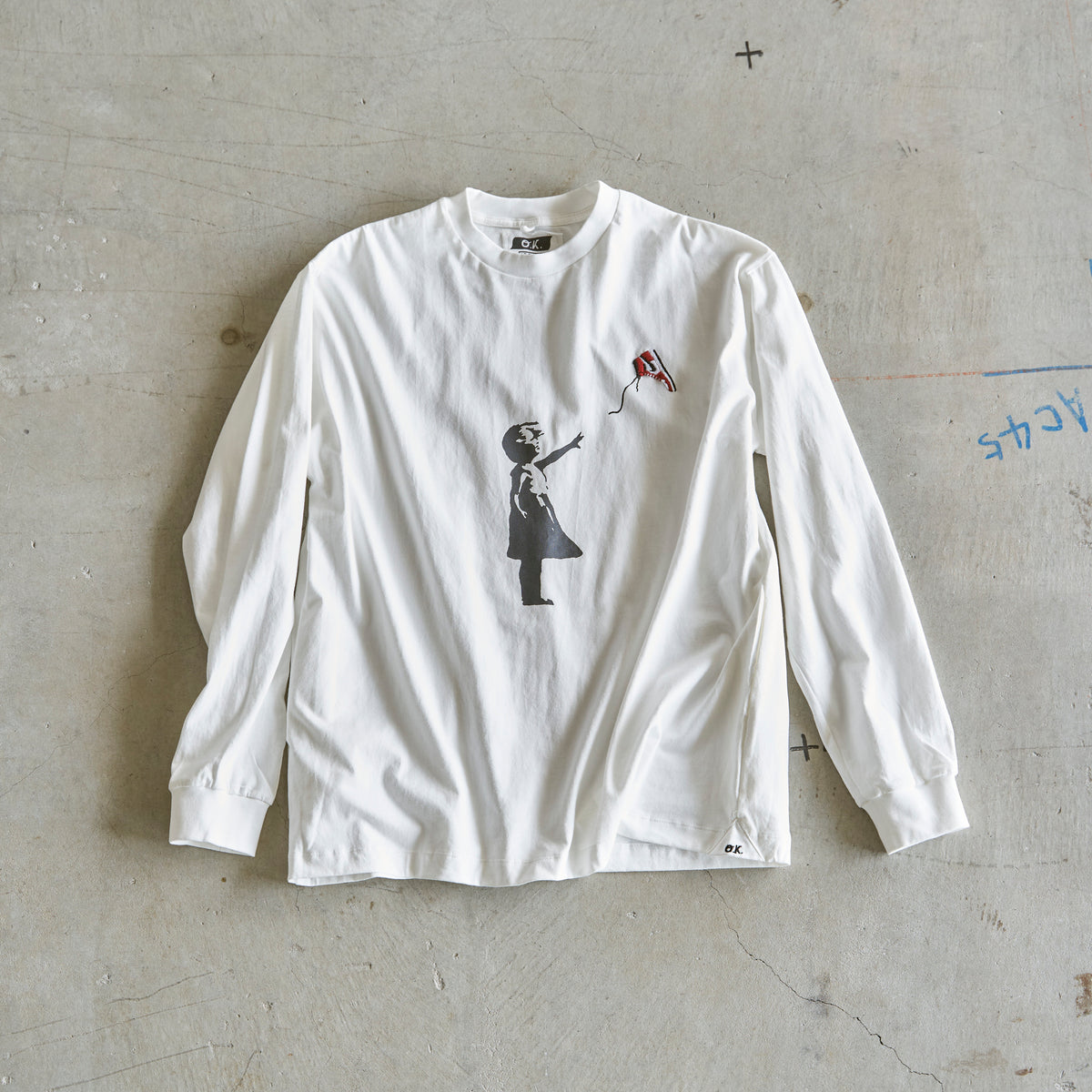 O.K AJ1 BanksyステンシルプリントTシャツ 3枚セット