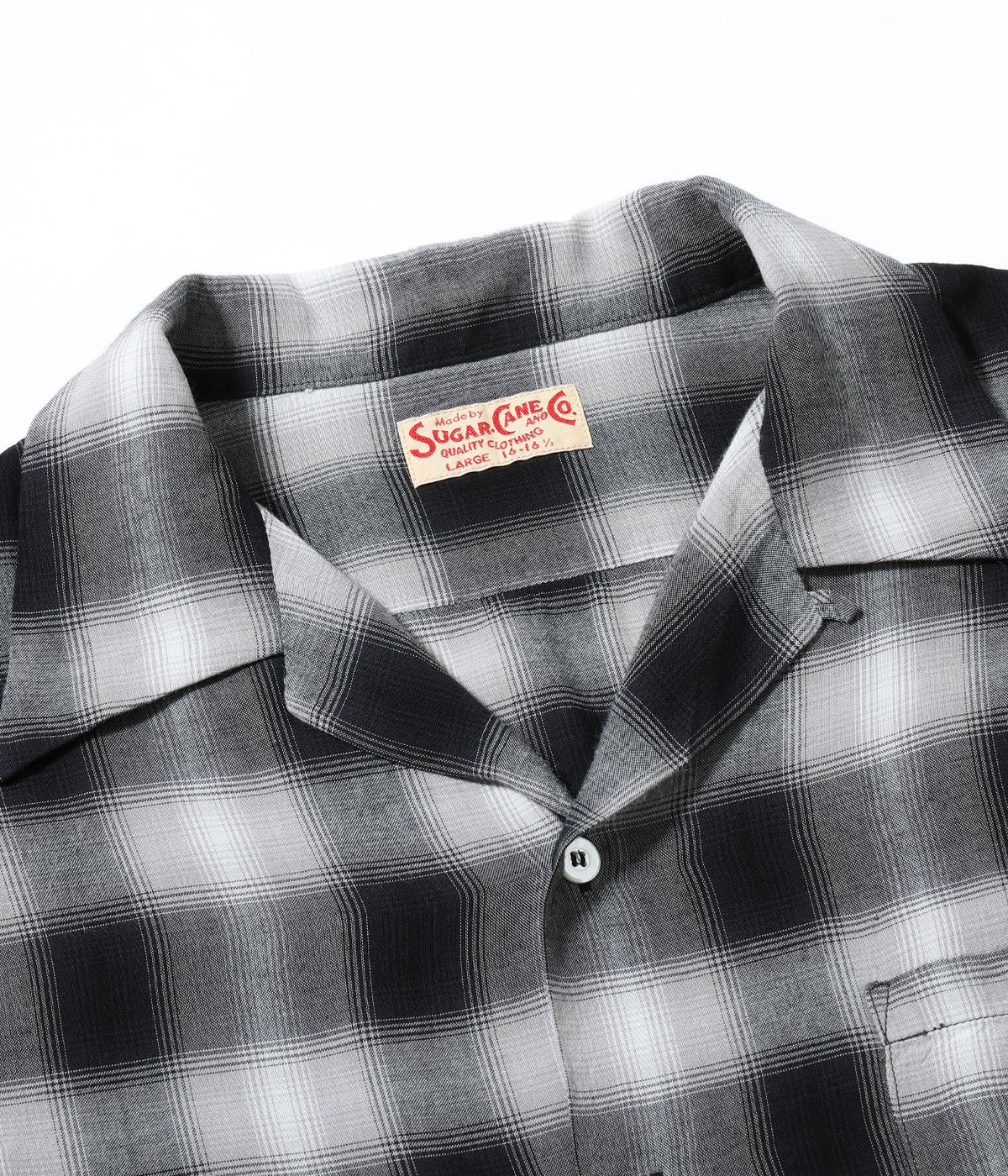 SUGAR CANE / Lot No. SC29120 / RAYON OMBRE CHECK OPEN SHIRT