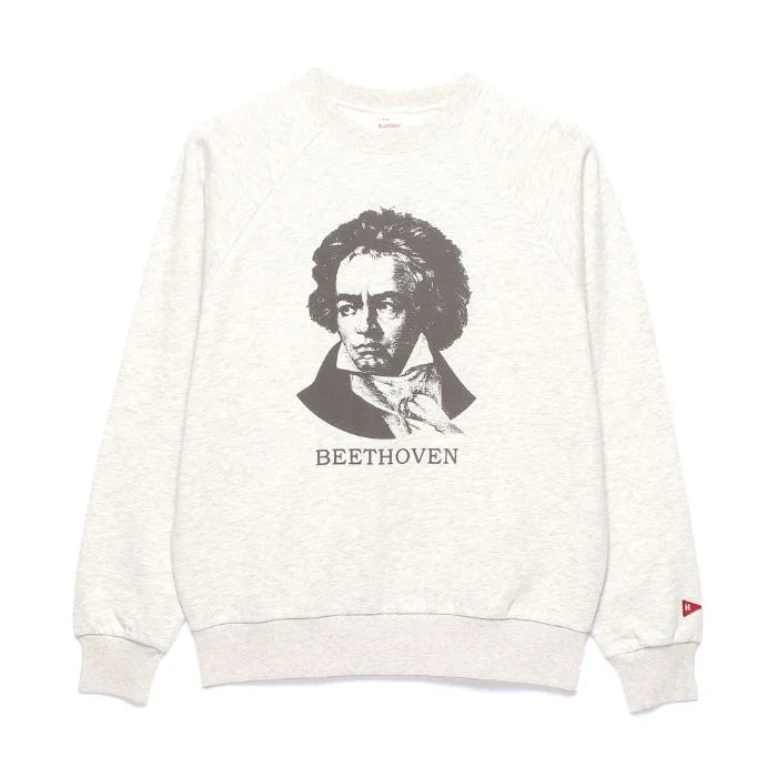 Healthknit / Classic sweat crew L/S Beethoven print