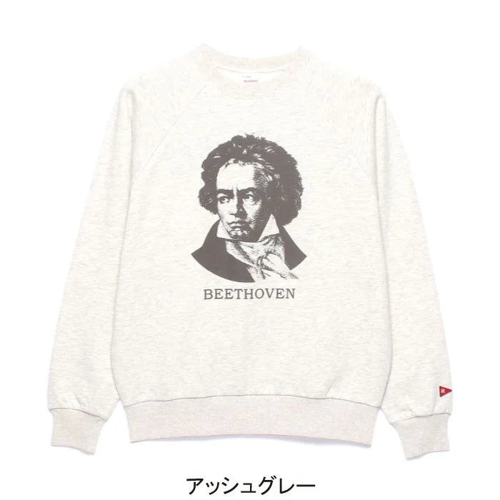 Healthknit / Classic sweat crew L/S Beethoven print