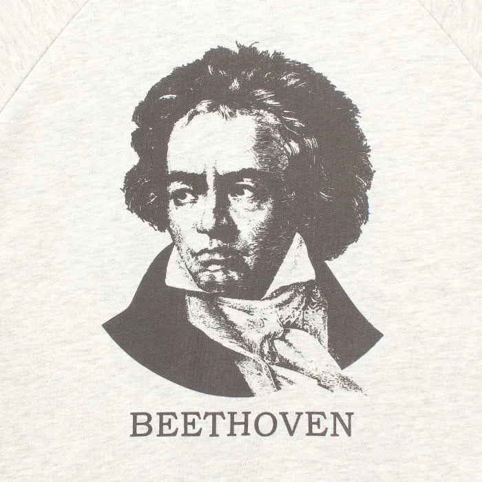 Healthknit / Classic sweat crew L/S Beethoven print