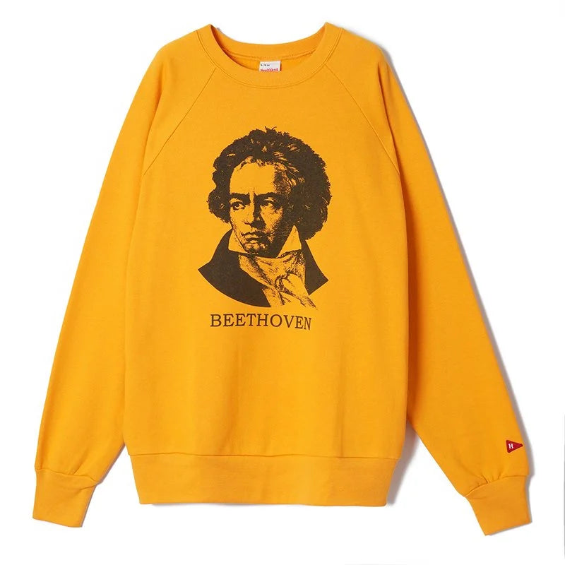 Healthknit / Classic sweat crew L/S Beethoven print