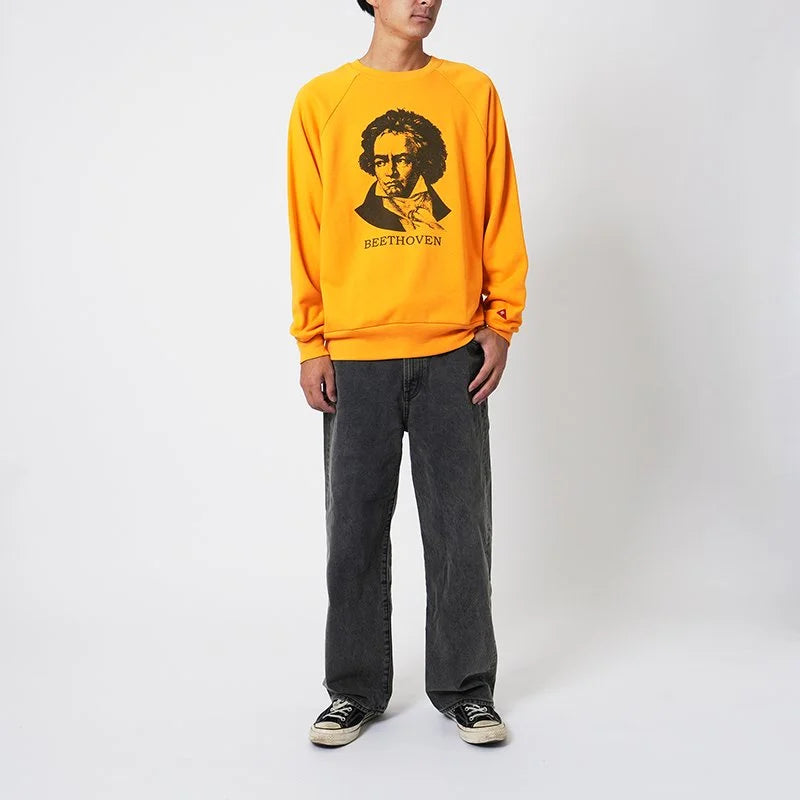 Healthknit / Classic sweat crew L/S Beethoven print