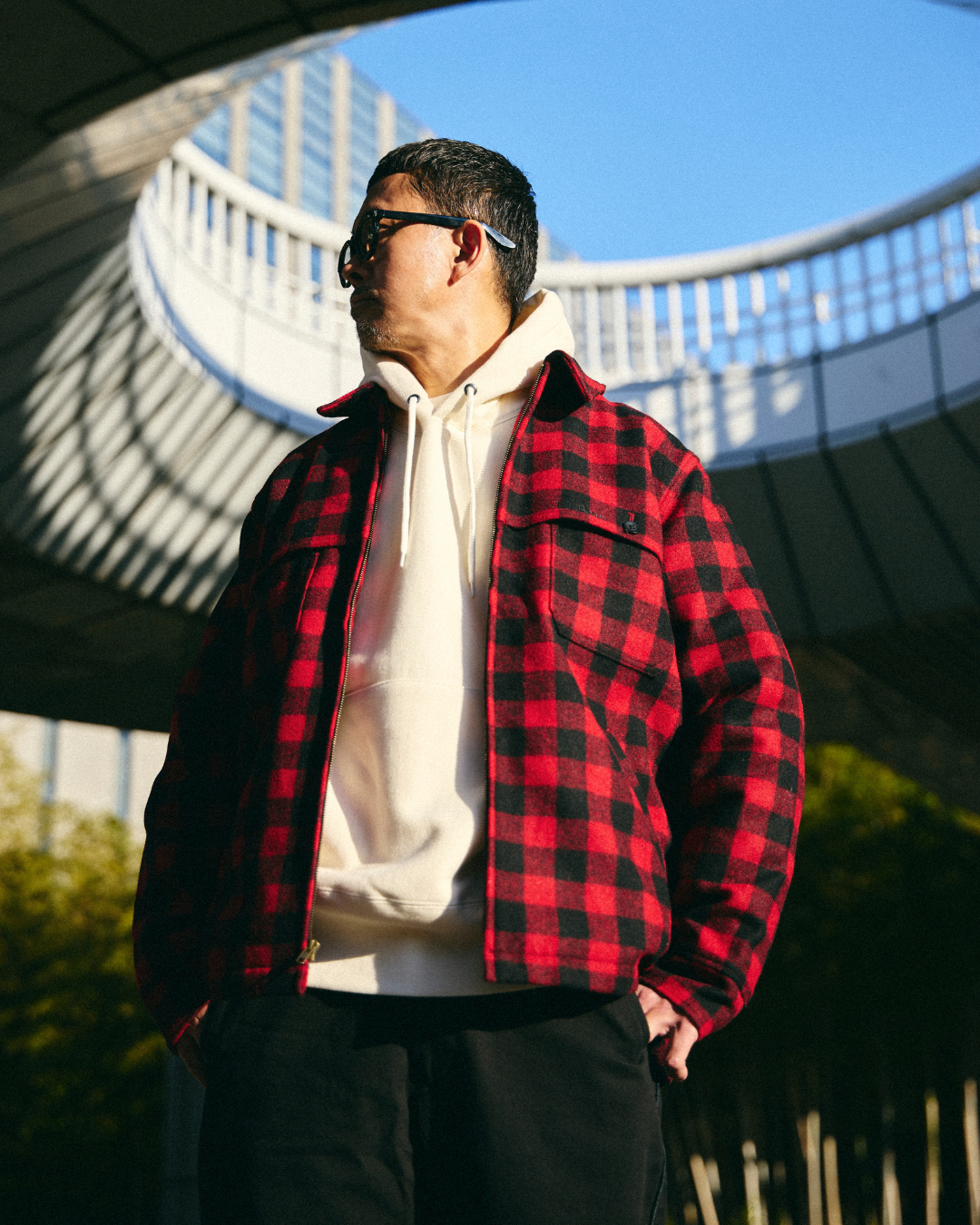 L.L.Bean / Maine Guide Zip Front Jac Shirt With Primaloft Plaid