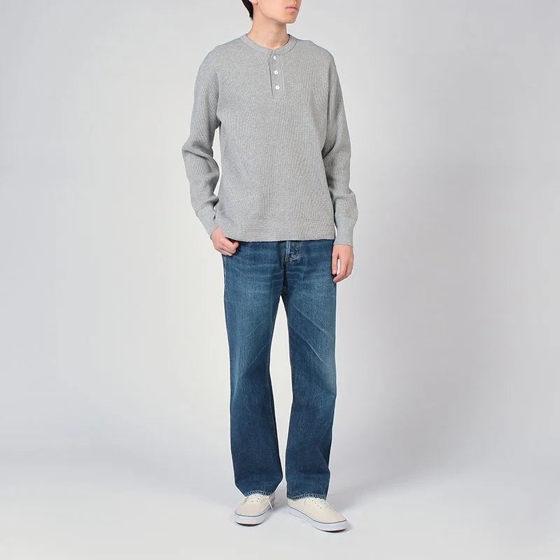 Healthknit  / THERMAL KING WAFFLE HENRY NECK L/S