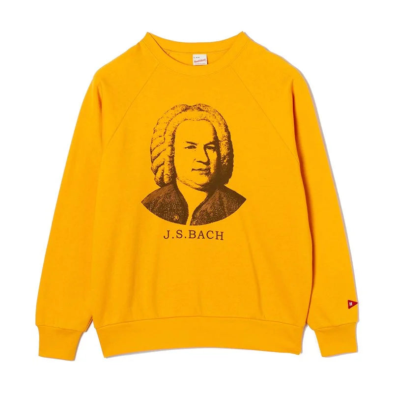 Healthknit / Classic sweat crew L/S Bach print