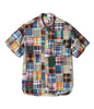 SUGAR CANE / Lot No. SC39515 / MADRAS CHECK PATCHWORK BUTTON DOWN SHIRT