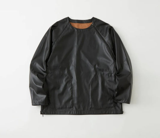 White Mountaineering  /  W FACE FAUX LEATHER REVERSIBLE PULLOVER