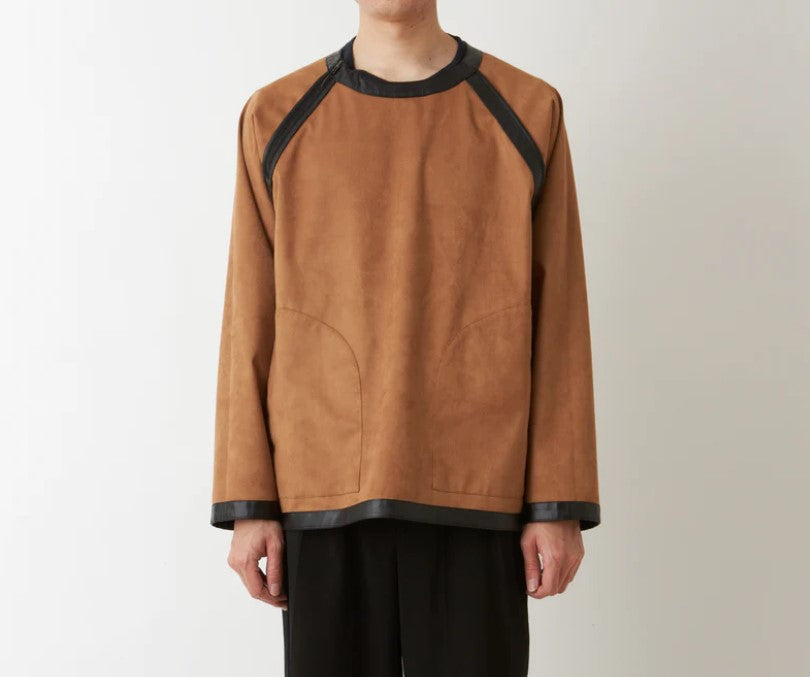 WM  /  W FACE FAUX LEATHER REVERSIBLE PULLOVER