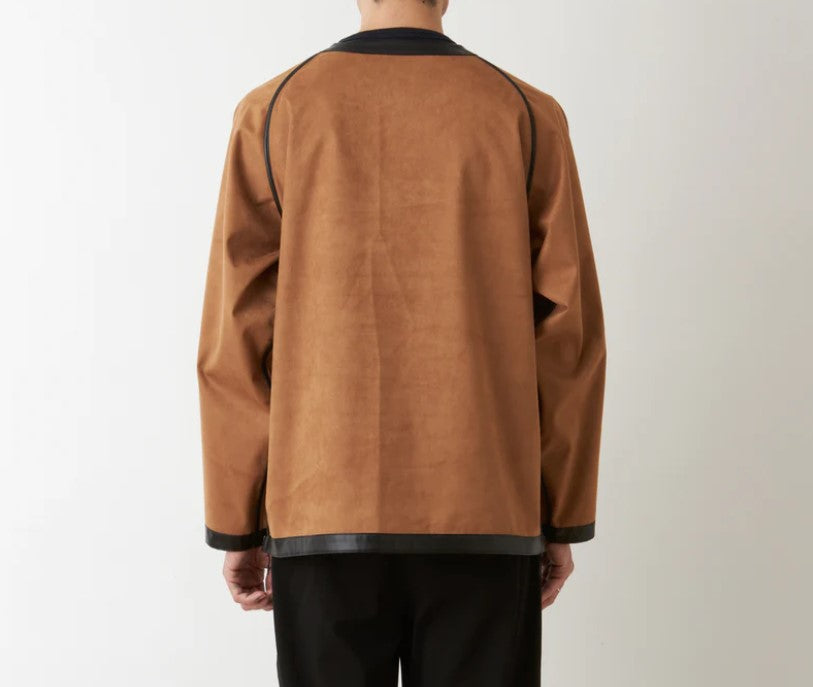 WM  /  W FACE FAUX LEATHER REVERSIBLE PULLOVER