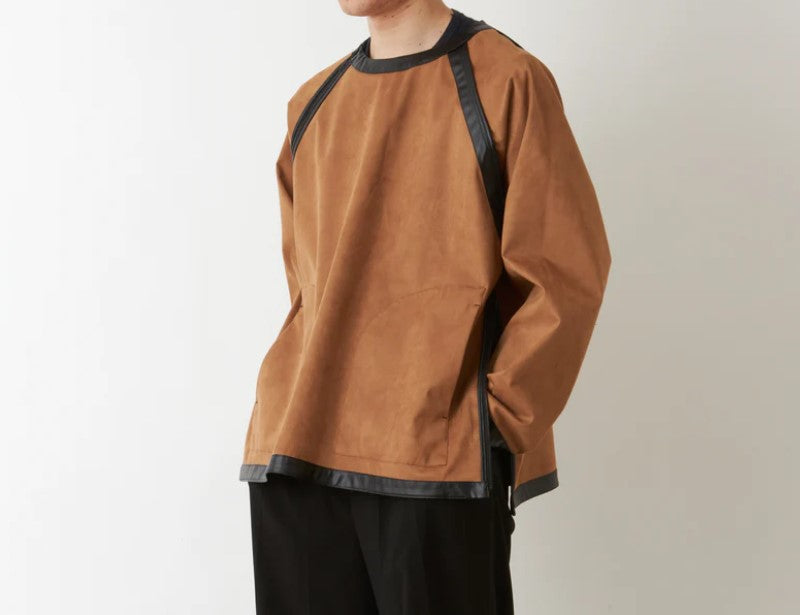WM  /  W FACE FAUX LEATHER REVERSIBLE PULLOVER