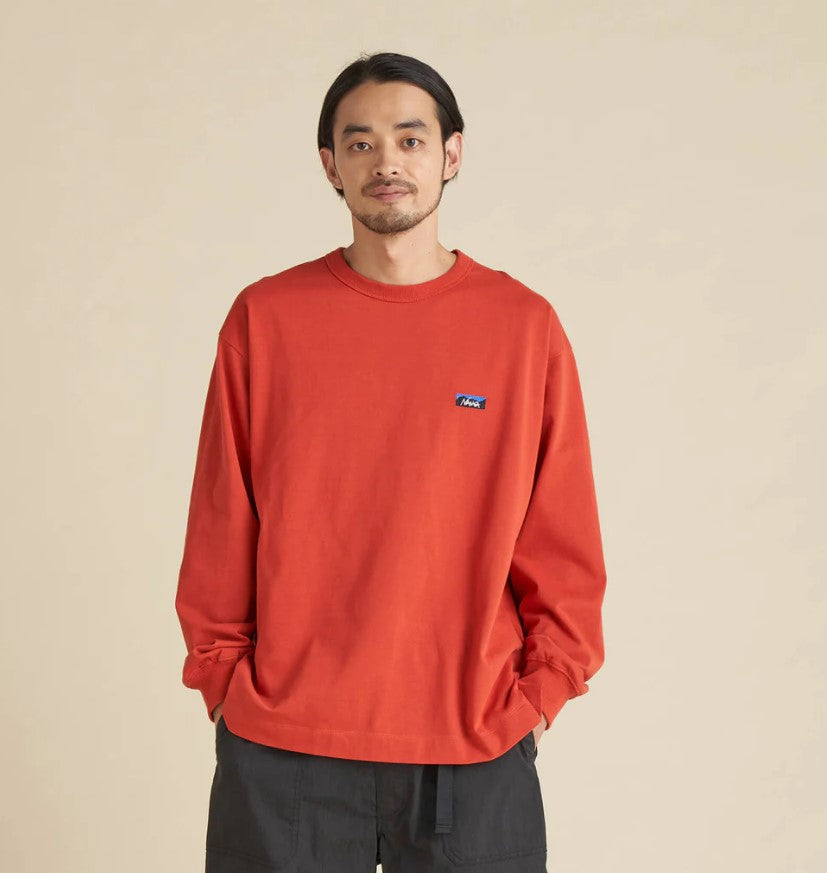 NANGA / ECO HYBRID BOX LOGO EMBROIDERY L/S TEE