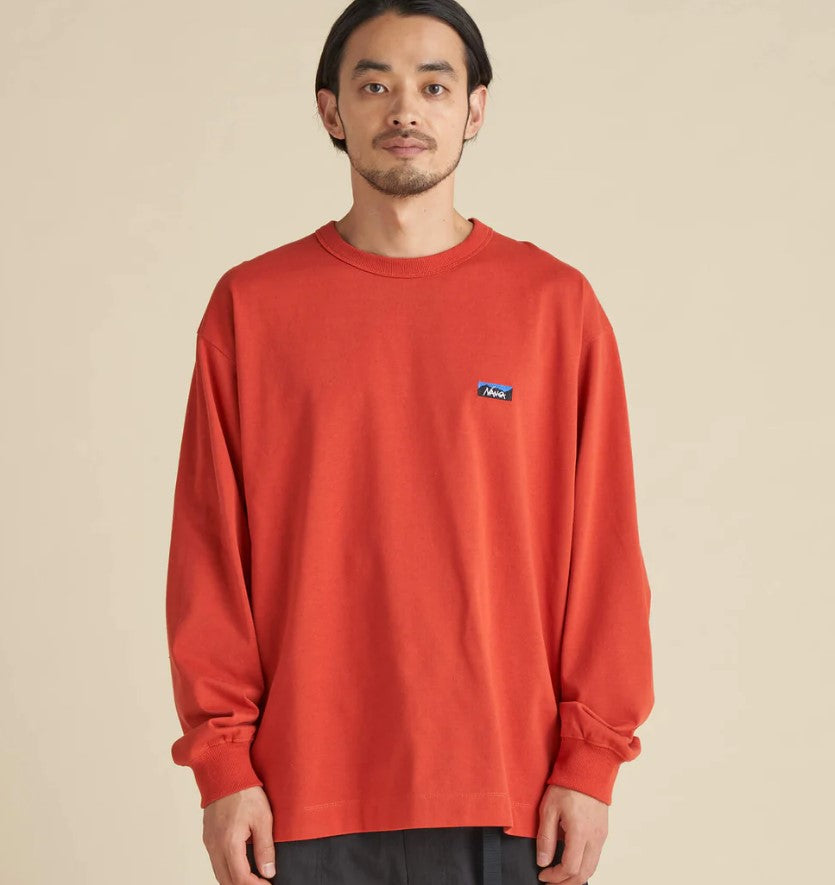 NANGA / ECO HYBRID BOX LOGO EMBROIDERY L/S TEE