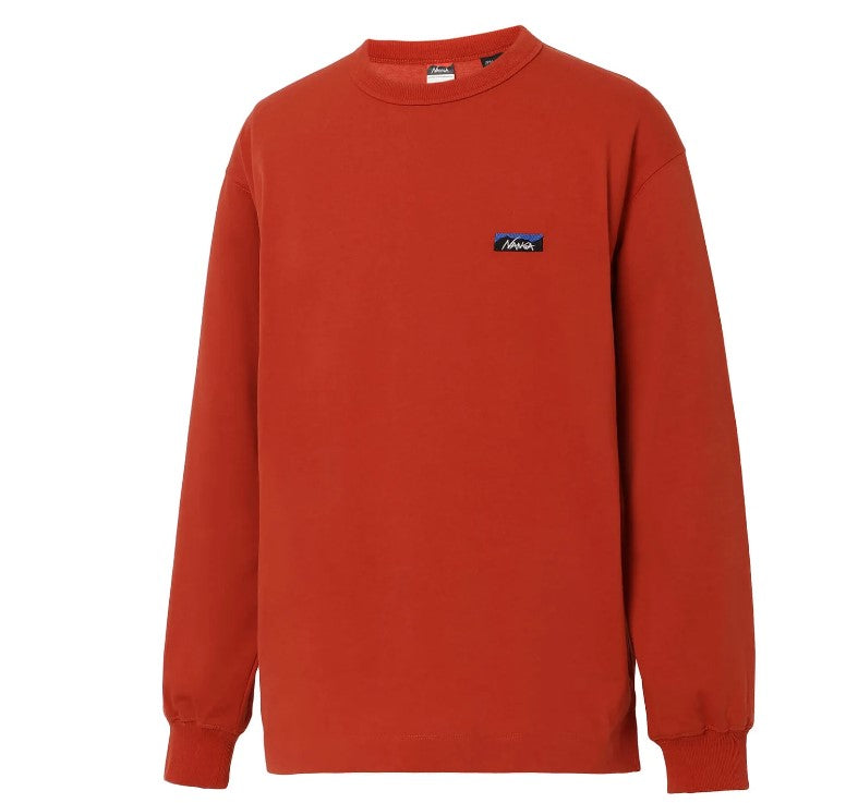 NANGA / ECO HYBRID BOX LOGO EMBROIDERY L/S TEE