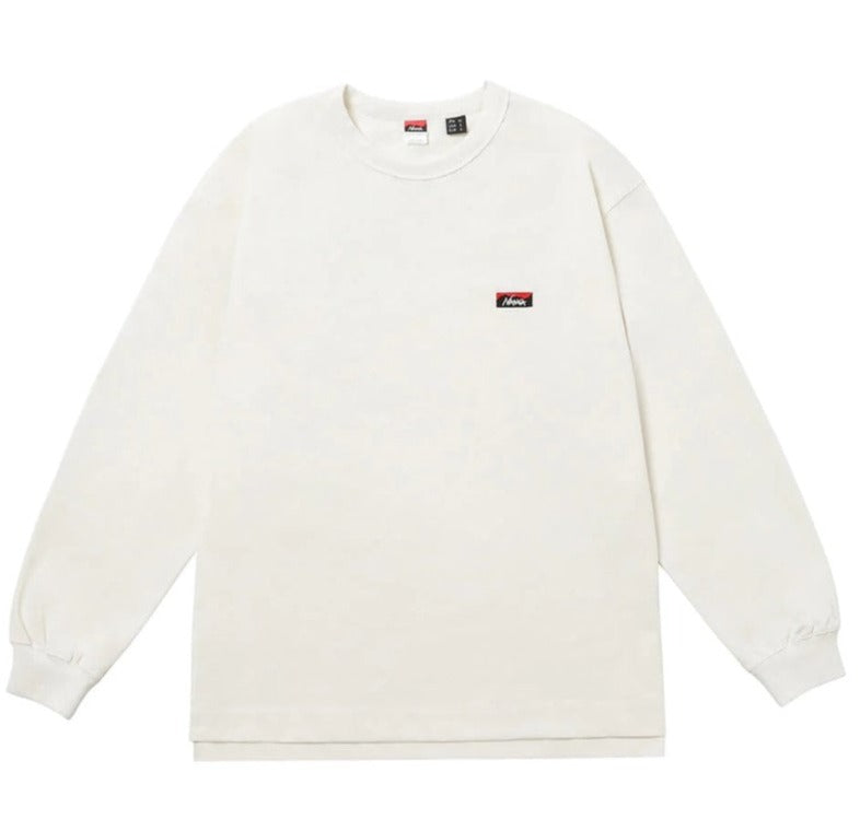 NANGA / ECO HYBRID BOX LOGO EMBROIDERY L/S TEE