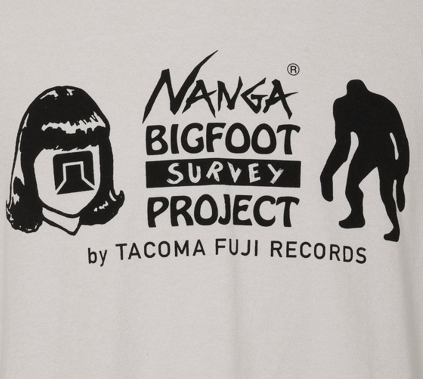 NANGA / NANGA x TACOMA FUJI RECORDS BIGFOOT SURVEY PROJECT LOGO TEE