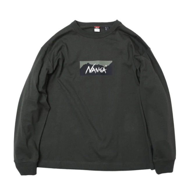 NANGA / ECO HYBRID BOX LOGO L/S TEE