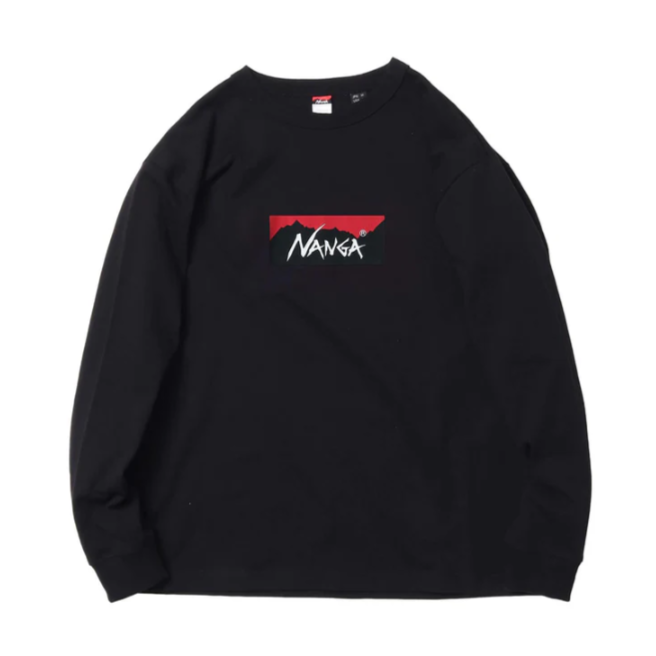 NANGA / ECO HYBRID BOX LOGO L/S TEE